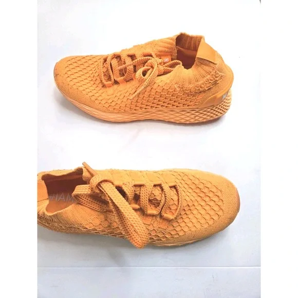 NOBULL Allday Knit Neon Orange Running Sneakers Workout Gym Mens 7.5 US Womens 9 - Picture 3 of 12